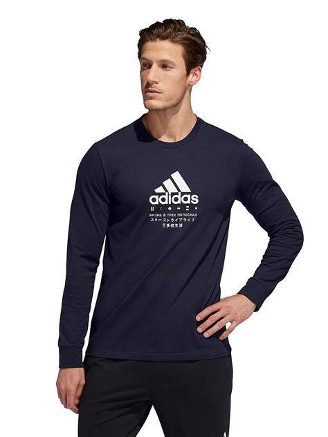 adidas langarmshirt herren blau|blaue T.